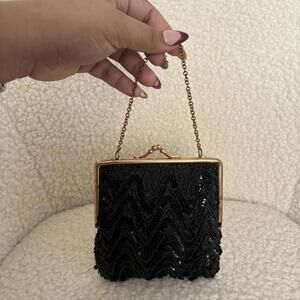 VINTAGE 60s HONG KONG BEADED ART DECO PURSE
